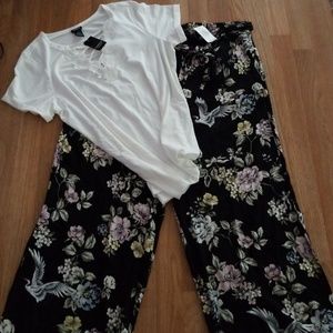 NWT Torrid Pants & White Top 1X